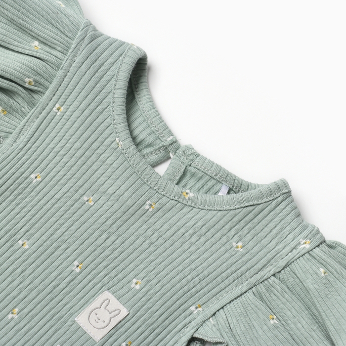 Боди с воланами Крошка Я Olives, р. 80-86, оливковый Боди с воланами Крошка Я Olives, р. 80-86, оливковый