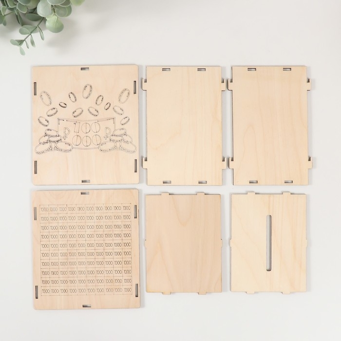 Копилка Копилка "100 000" 13,4х10х15 см (набор 6 деталей)