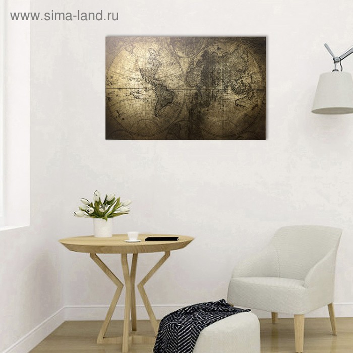 Картина на холсте Картина на холсте "Карта мира" 60*100 см