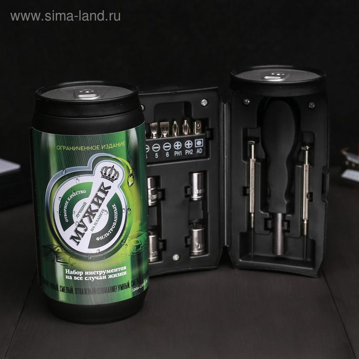 Набор инструментов в банке «Мужик», 13 предметов