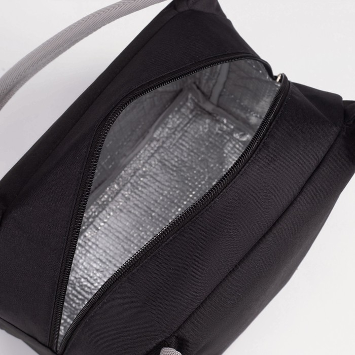 Термосумка на молнии 8 л, цвет чёрный Термосумка на молнии 8 л, цвет чёрный