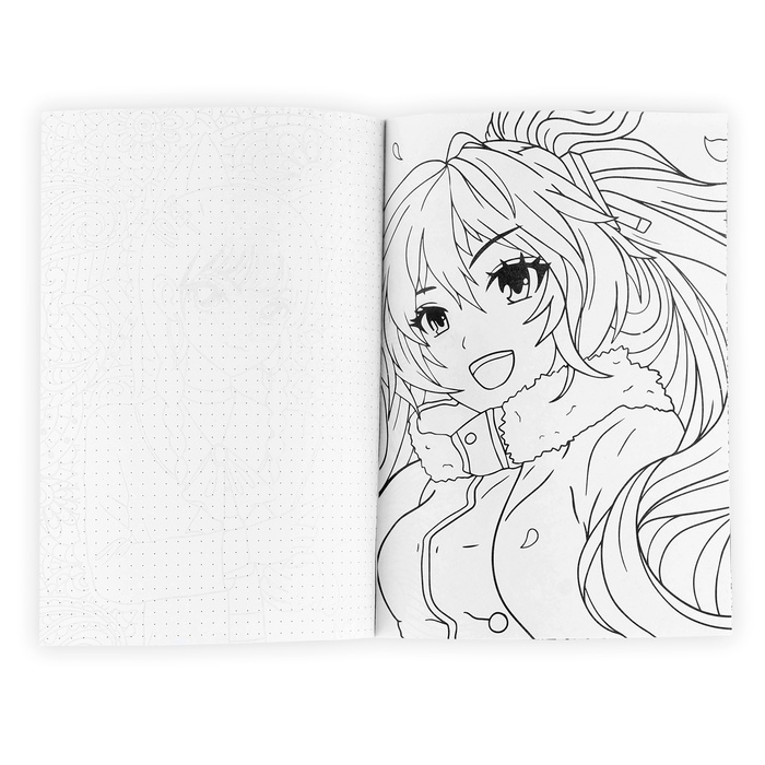 Смешбук с раскраской антистресс А5, 80 л &laquo;Чиби&raquo;