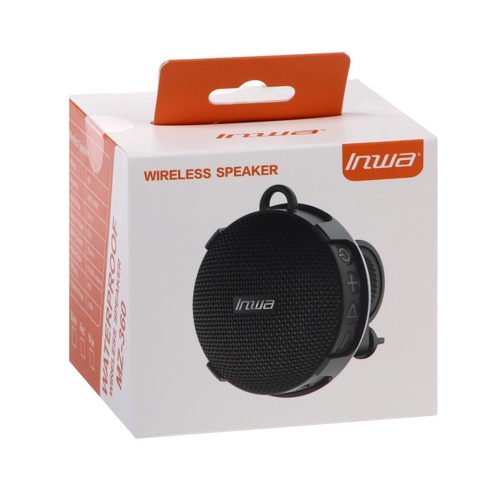 Портативная колонка INWA AS-63, 5 Вт, 750 мАч, водонепроницаемая, крепление на руль, черная Портативная колонка INWA AS-63, 5 Вт, 750 мАч, водонепроницаемая, крепление на руль, черная