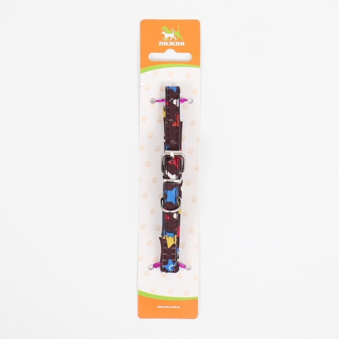 Ошейник с косынкой Ошейник с косынкой "Яркая жизнь", 32 х 1 см, коричневый