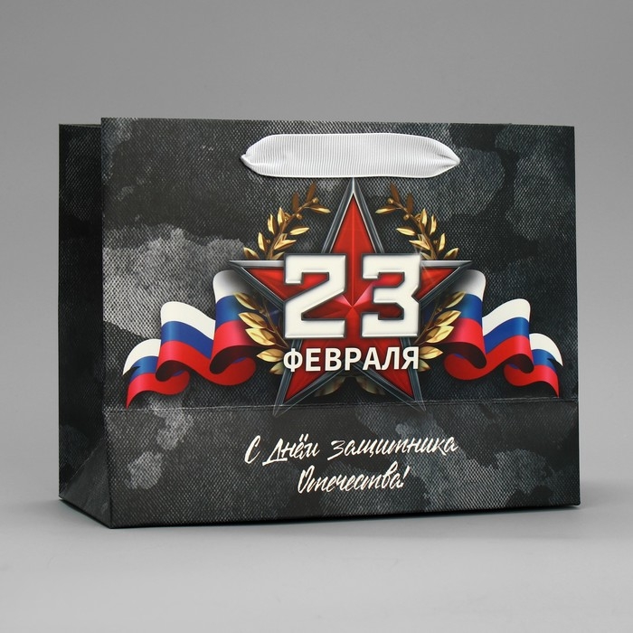 Пакет подарочный ламинированный вертикальный, упаковка, «23 февраля», MS 23 х 18 х 10 см Пакет подарочный ламинированный вертикальный, упаковка, «23 февраля», MS 23 х 18 х 10 см