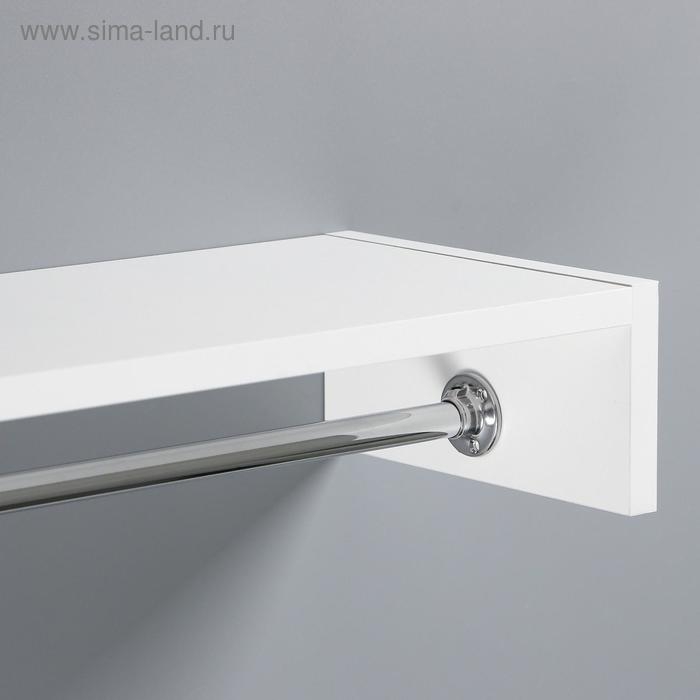 Полка подвесная для ванной комнаты Полка подвесная для ванной комнаты "Вега 4005", с держателем полотенец, 43,2 х 20,1 х 10 см