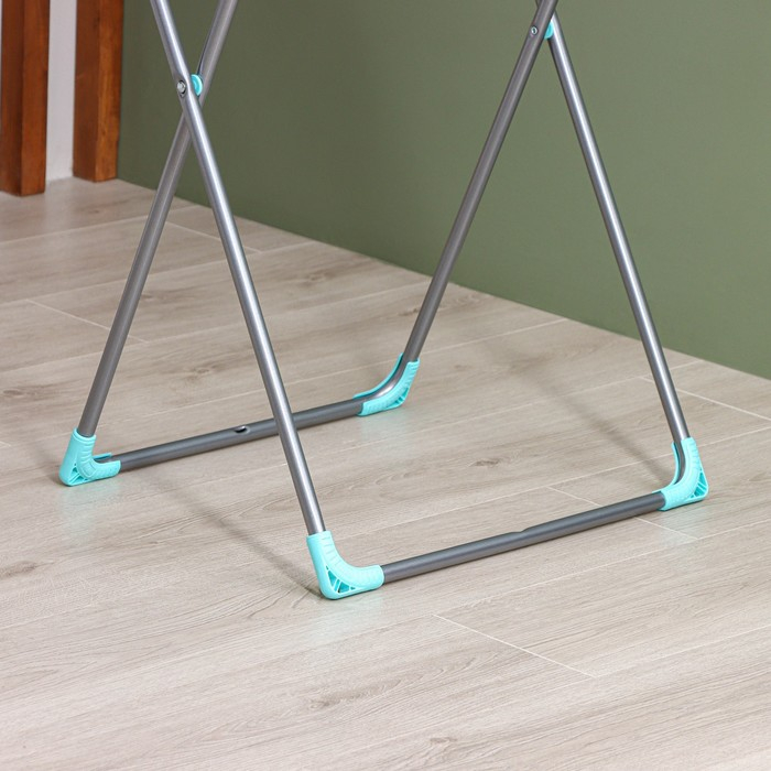 Сушилка для белья напольная складная, рабочая длина 20 м, высота от пола 95 см, ширина 54 см, цвет серый, ножки МИКС Сушилка для белья напольная складная, рабочая длина 20 м, высота от пола 95 см, ширина 54 см, цвет серый, ножки МИКС