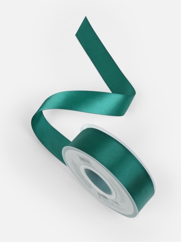 Лента атласная двухсторонняя №0589 25мм*25±1м изумрудный TR