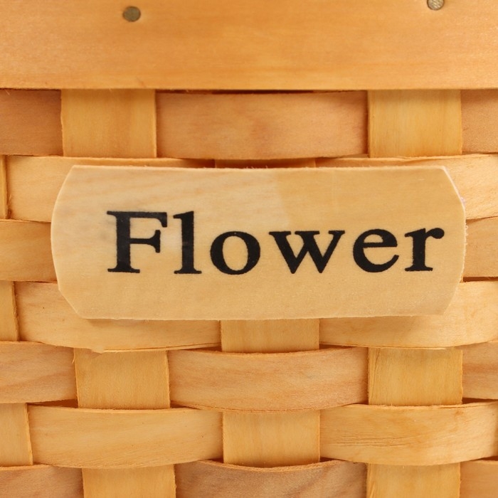 Корзина плетеная (секвойя), D16,5хН9,5/25,5 см, 1 шт., натуральный Корзина плетеная (секвойя), D16,5хН9,5/25,5 см, 1 шт., натуральный