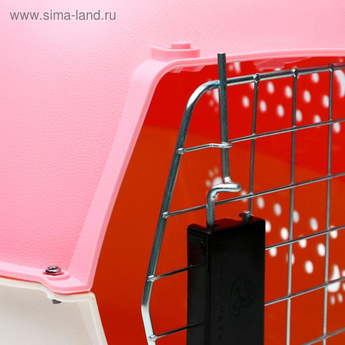 Переноска для животных пластиковая, 47,5 х 33 х 31 см, розовая Переноска для животных пластиковая, 47,5 х 33 х 31 см, розовая