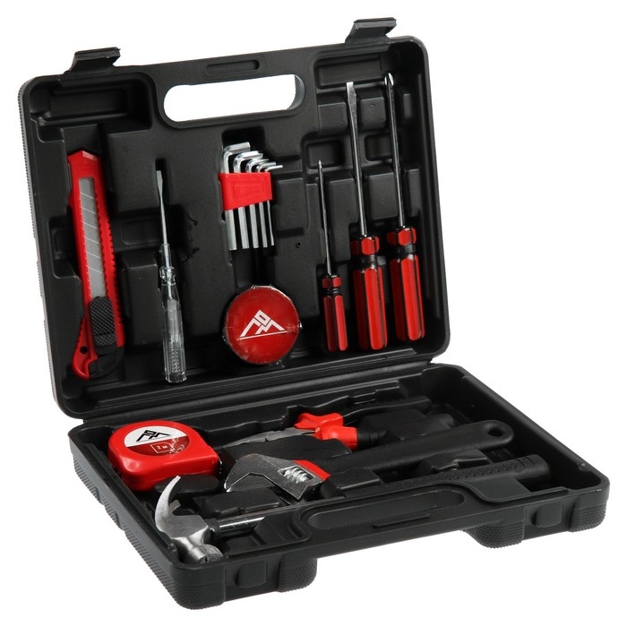 Набор инструментов в кейсе ЛОМ, универсальный, 15 предметов Набор инструментов в кейсе ЛОМ, универсальный, 15 предметов