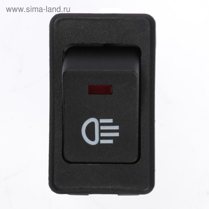 Кнопка выключатель, с подсветкой, пластик, чёрный Кнопка выключатель, с подсветкой, пластик, чёрный