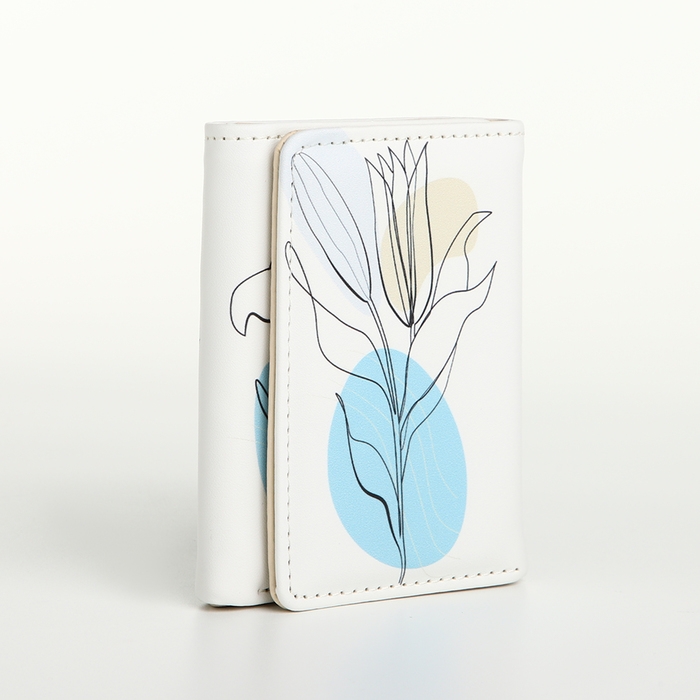 Кошелёк женский на кнопке, цвет белый Кошелёк женский на кнопке, цвет белый