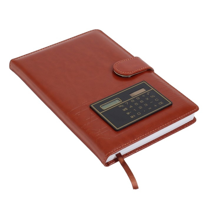 Ежедневник недатированный А5, 140 листов в клетку, с калькулятором, обложка пвх, МИКС Ежедневник недатированный А5, 140 листов в клетку, с калькулятором, обложка пвх, МИКС