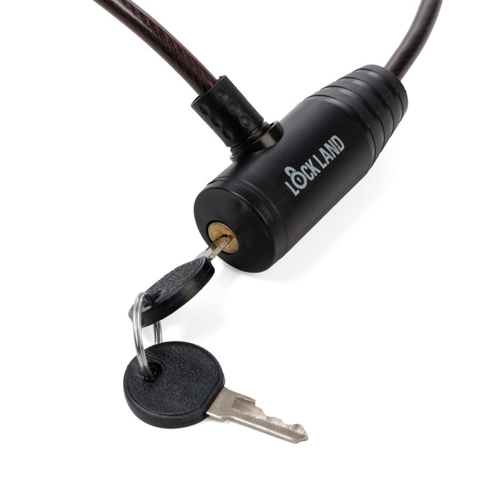 Замок навесной велосипедный LOCKLAND, 6х650 мм, английский ключ с пластиковой ручкой Замок навесной велосипедный LOCKLAND, 6х650 мм, английский ключ с пластиковой ручкой