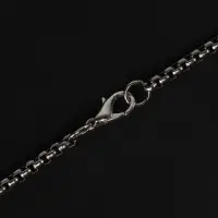 Кулон на цепочке-амулет &laquo;Помпеи&raquo;, рога, красный в чернёном серебре, 70 см