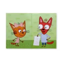 Книжка &laquo;Аппликации наклейками&raquo;, А5, 12 стр., Три кота