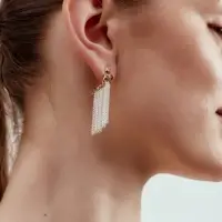 Серьги &laquo;Кисточки&raquo; цепи, цвет золото-серебристый