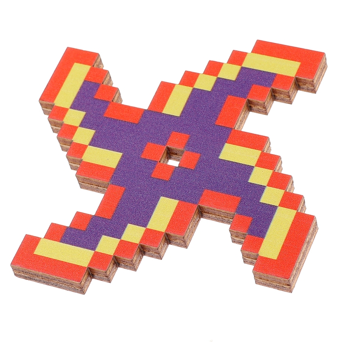 Деревянное оружие детское сувенирное «Пиксели», 5 предметов