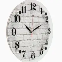 Часы настенные интерьерные &laquo;Кирпичи&raquo;, d=30 см, бесшумные