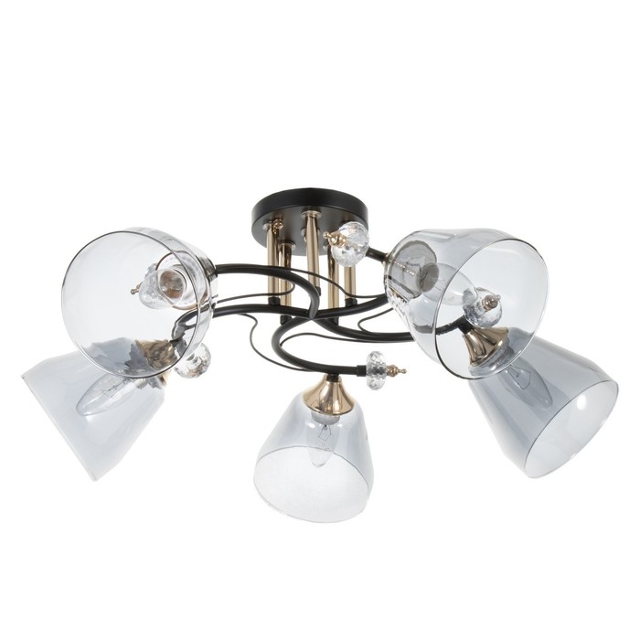 Люстра Люстра "Клео" 5хЕ27 40Вт черный 62х62х24см BayerLux