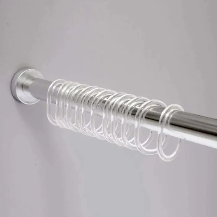 Кольца для штор Доляна, в ванную, пластик, 12 шт., 5.9&times;3.9 см, прозрачные