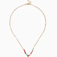 Бусы детские "Выбражулька" бисер, цветок, 41 см, белые в золоте