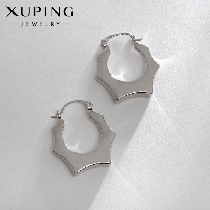 Серьги металл XUPING оковы сладострастия, цвет серебро Серьги металл XUPING оковы сладострастия, цвет серебро