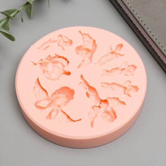 Молд силиконовый Молд силиконовый "Ангелы" от 1,3х2,6 см до 2,9х4,6 см МИКС