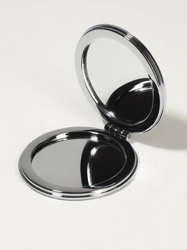 Зеркало складное «Круги», d = 7,2 см, с увеличением, цвет МИКС