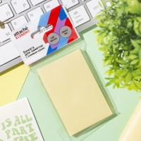 Бумага для заметок с клеевым краем Economy 76x51 мм, 100 л, пастел. Желтый