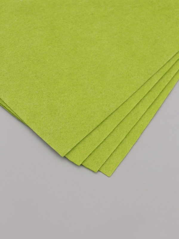 Фетр мягкий 1.5 мм Фетр мягкий 1.5 мм "Зелёный" набор 4 листа 15х20 см