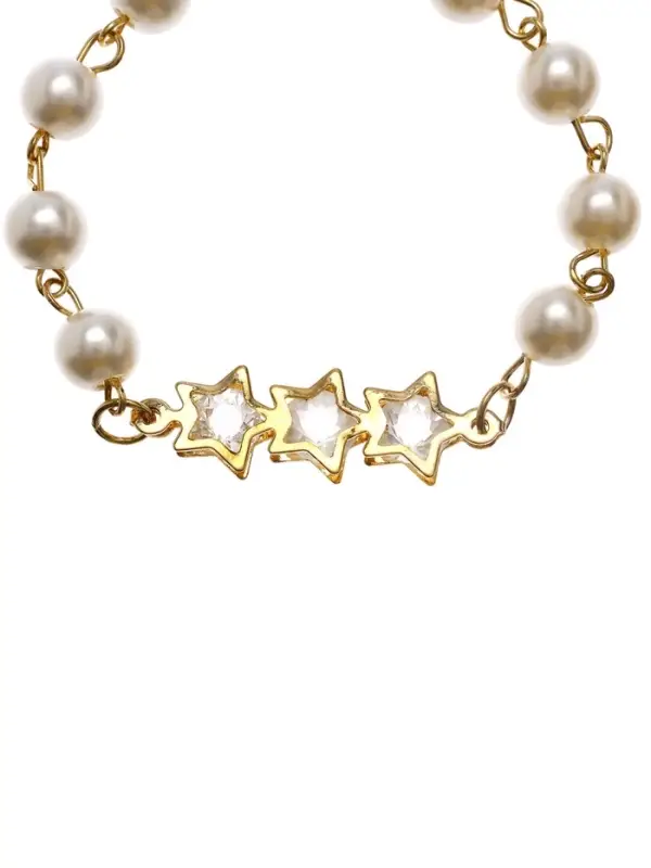 Браслет жемчуг Браслет жемчуг "Кристаллики" форма микс, цвет белый в золоте