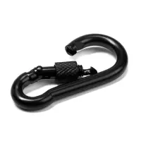 Карабин монтажный с фиксатором ТУНДРА krep, DIN5299D, 6×60 мм, черный, 1 шт. Карабин монтажный с фиксатором ТУНДРА krep, DIN5299D, 6×60 мм, черный, 1 шт.