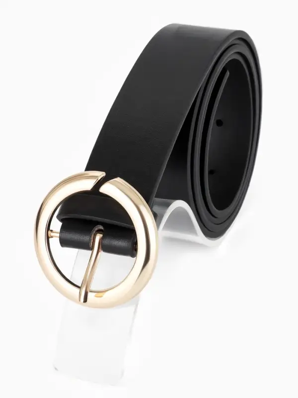 Ремень женский, 4&times;110 см, матовая пряжка, 1 прокол, чёрный