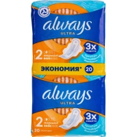 Прокладки женские гигиенические ALWAYS Ultra Normal Plus Duo 20шт