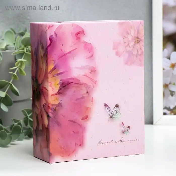 Фотоальбом 100 фото "Бабочки и цветы" 10х15 см