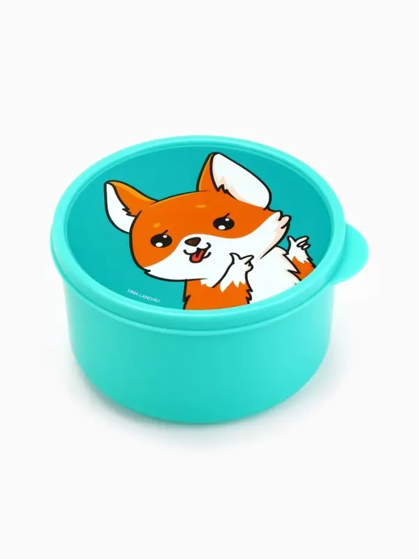 Ланч - бокс круглый &laquo;Корги&raquo;, 500 мл