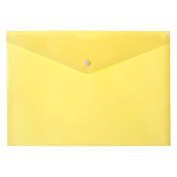 Папка-конверт на кнопке А4, 180 мкм, Calligrata Pastel, глянцевая, полупрозрачная, микс