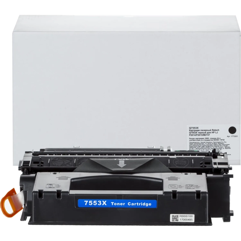 Картридж лазерный Retech Q7553X чер. для HP LJ P2014/P2015/M2727