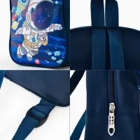 Рюкзак детский 20,5*9*24, отд на молнии, космос т-синий