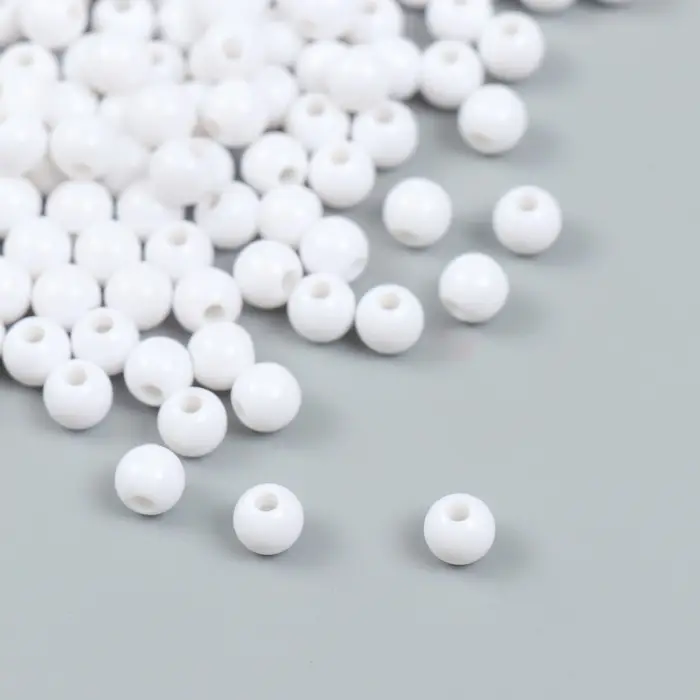 Бусины пластик "Танцующее облако" глянец набор 25 гр d=0,6 см