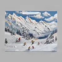 Подарочный пакет &laquo;Зима&raquo;, с лентой 40 &times; 31 &times; 11,5 см