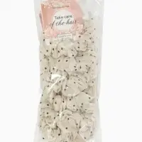 Резинка для волос "Летиция" (набор 2 шт) 7 см, молочный Резинка для волос "Летиция" (набор 2 шт) 7 см, молочный