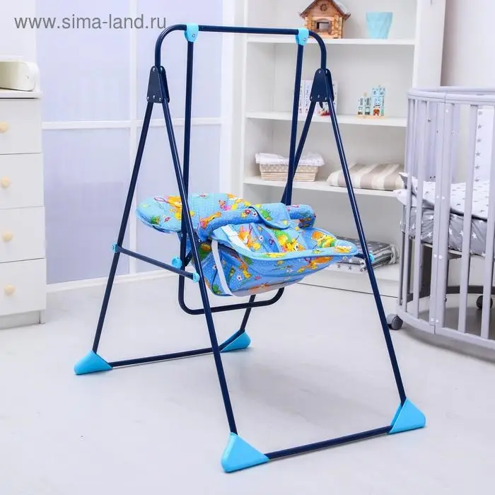 Качели детские напольные &laquo;Ветерок-Люкс&raquo;, синий, МИКС