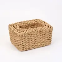 Набор корзин Village 4 шт.: 17&times;10&times;7, 21&times;12&times;9, 22&times;16&times;11, 26&times;18&times;12 см, бумага, бежевые
