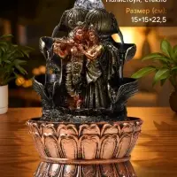 Фонтан настольный с подсветкой &laquo;Кришна и Радха у фонтана&raquo;, от сети, 22.5&times;15&times;15 см