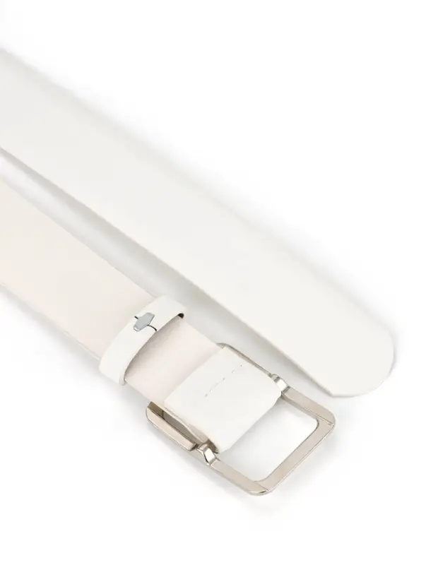 Ремень женский, 3.5&times;110 см, пряжка матовая, затяжка, белый