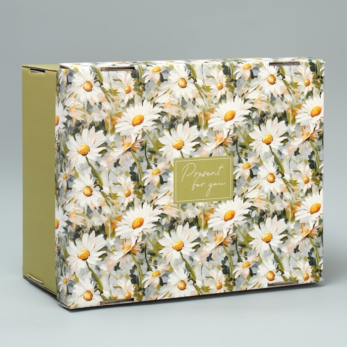 Коробка подарочная складная, упаковка, «Ромашки», 31 х 25.5 х 16 см Коробка подарочная складная, упаковка, «Ромашки», 31 х 25.5 х 16 см