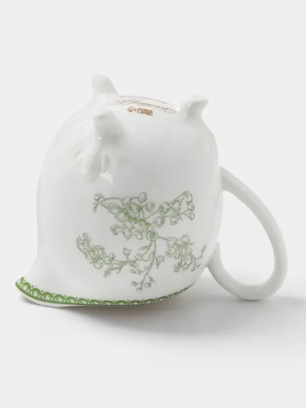 Молочник WY Bloomware, 250 мл, фарфор, белый, зелёный